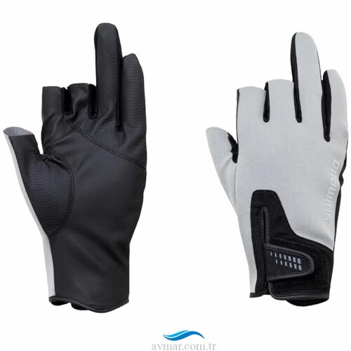 Shimano Apparel Pearl Fit Gray Gloves 3 Eldiven