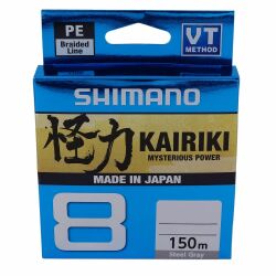 Shimano Kairiki 8 Pe 150m Steel Gray İp Misina - 1