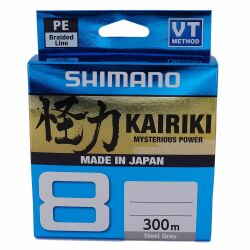 Shimano Kairiki 8 Pe 300m Steel Gray İp Misina - 1