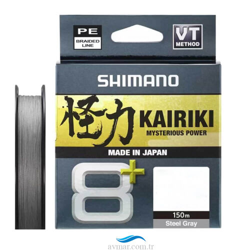 Shimano Kairiki Plus 8+ 150m Steel Gray İp Misina - Shimano
