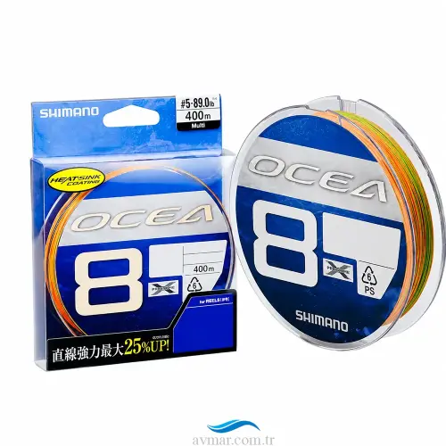 Shimano Ocea 8PE Braid 400m Multicolor Örgü İp Misina