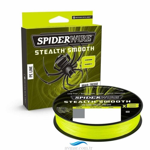 SpiderWire Stealth Smooth X8 Pe Braid 300m Hi-Vis Yellow İp Misina - 1