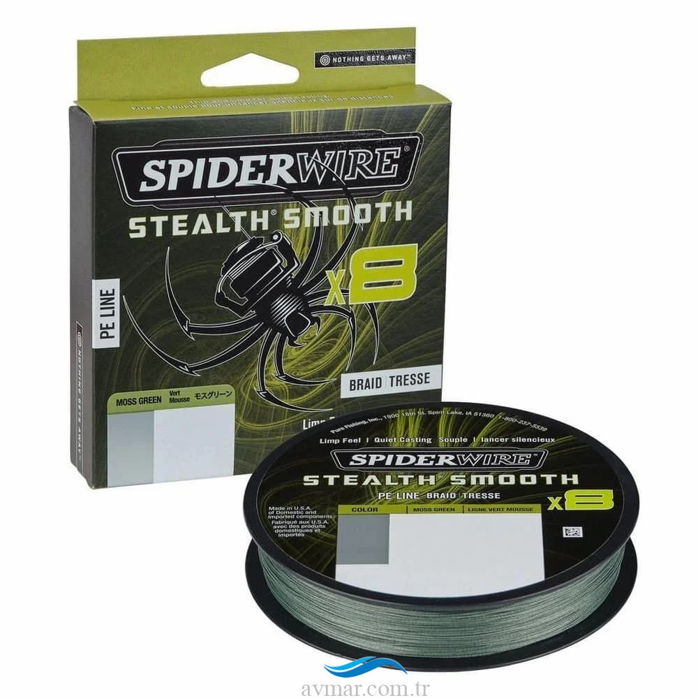 SpiderWire Stealth Smooth X8 Pe Braid 300m Moss Green İp Misina