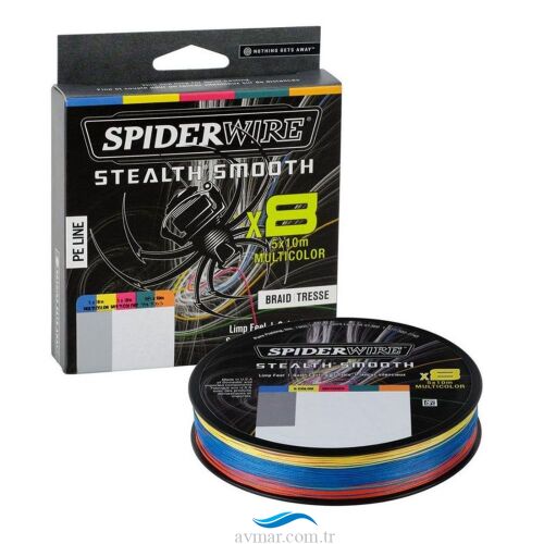 SpiderWire Stealth Smooth8 x8 Pe Braid 300m Multicolor İp Misina - 1