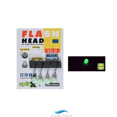 Spiinx Flash Head Jighead Glow 5gr No 6 - 1
