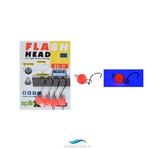 Spiinx Flash Head Jighead UV Pembe 3gr No 6