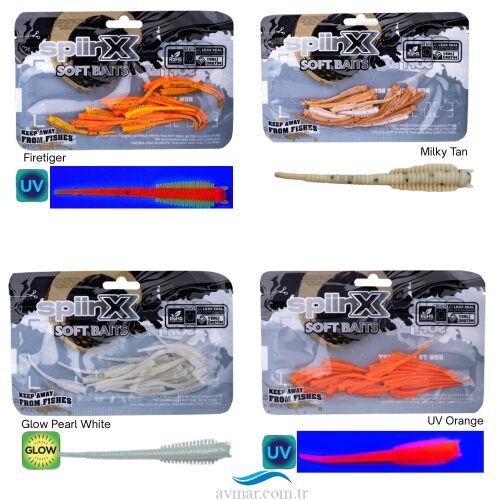 Spiinx Sandworm 6cm Lrf Silikon Sahte Yem