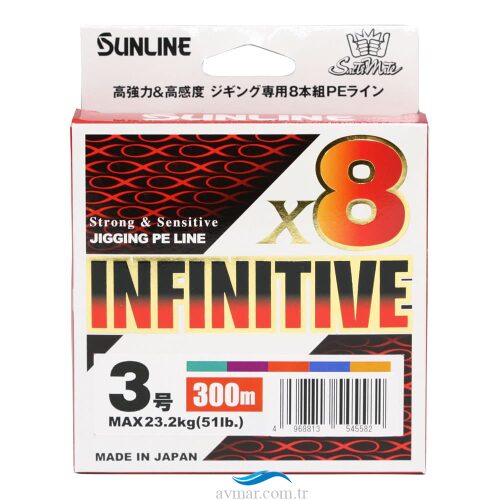 Sunline İnfinitive X8 Multicolor 300m Örgü İp Misina