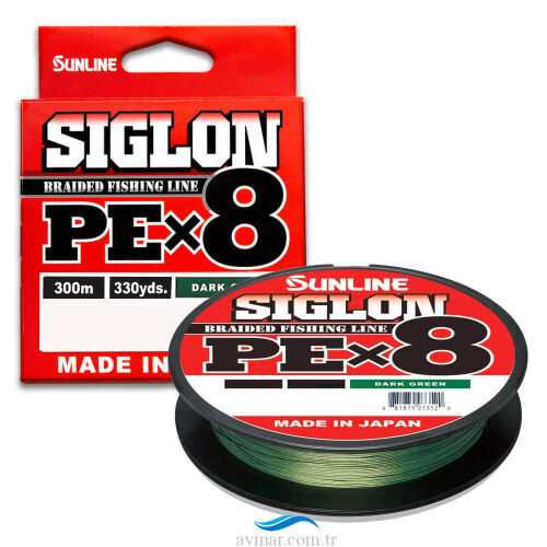Sunline Siglon PE X8 300m Dark Green İp Misina