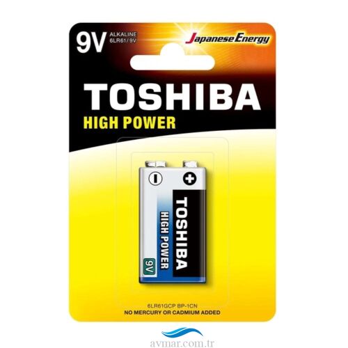 Toshiba 6LR61 High Power Alkalin 9V Pil 1li - 1