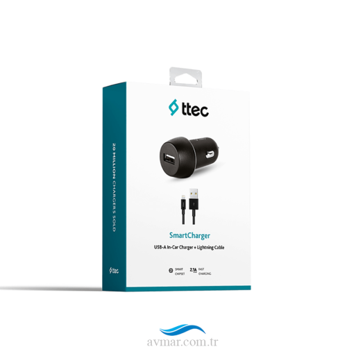 Ttec 2.1A Araç Şarj Cihazı+ Ligthing Kablolu 2CKS20LS - Ttec