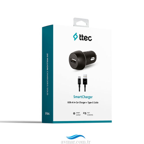 Ttec 2.1A Araç Şarj Cihazı+ Type-C Kablolu 2CKS20CS