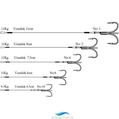 VMC 7554 Stinger Üçlü İğne Çelik Telli Takım (1)