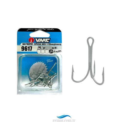 VMC 9617PS Üçlü Olta İğnesi 10lu - 1