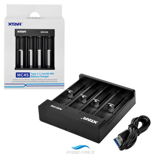 Xtar MC4S Li-ion/Ni-Mh Pil Şarj Cihazı 4lü - Xtar