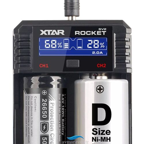 Xtar Rocket SV2 Lcd Ekranlı Li-ion/Ni-Mh/Ni-Cd Hızlı Şarj Cihazı - 5