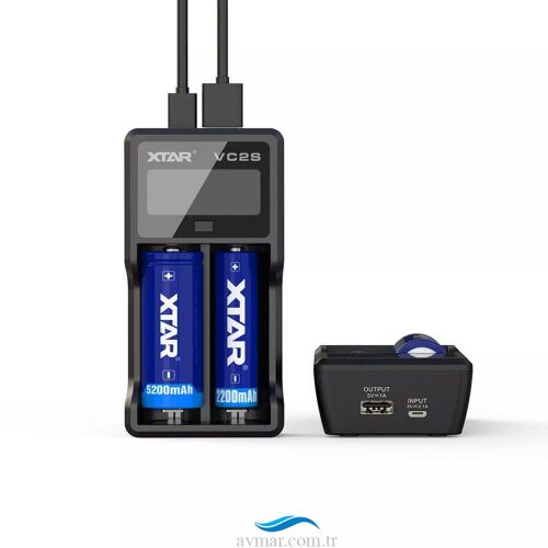 Xtar VC2S Lcd Ekranlı Li-ion/Ni-Mh/Ni-Cd Pil Şarj Cihazı 2li - Xtar