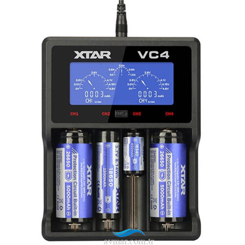 Xtar VC4 Lcd Ekranlı Li-ion/Ni-Mh/Ni-Cd Pil Şarj Cihazı 4lü - 2