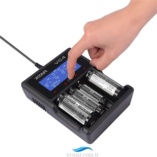 Xtar VC4 Lcd Ekranlı Li-ion/Ni-Mh/Ni-Cd Pil Şarj Cihazı 4lü - 5