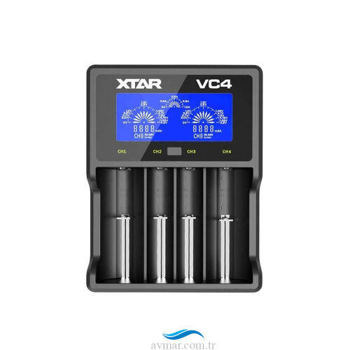 Xtar VC4 Lcd Ekranlı Li-ion/Ni-Mh/Ni-Cd Pil Şarj Cihazı 4lü - Xtar