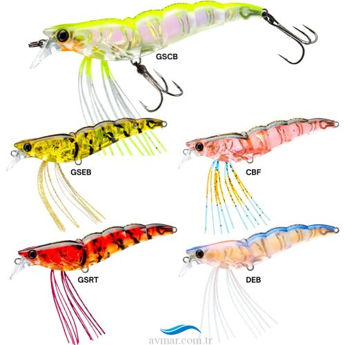 Yozuri L-Bass Shrimp Slow Sinking 7cm 7gr Karides Yem - Yozuri