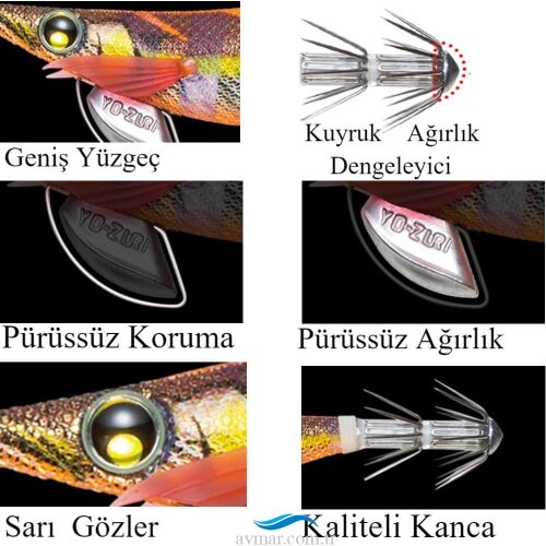 Yozuri PataPata Q A1721 Slow 3.5 18gr Kalamar Zokası (1)
