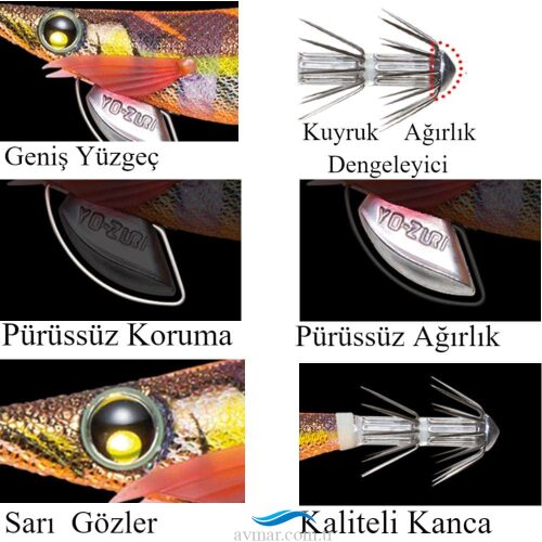 Yozuri PataPata Q A1721 Slow 3.5 18gr Kalamar Zokası (1)