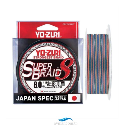 Yozuri Süper Braid 8X 300m Multicolor İp Misina